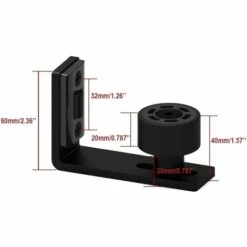 Fei Yu Ajustable Guide De Plancher Mur / Porte Guide Inférieur Pour Porte En Bois Coulissante, Noir -Portail Soldes Boutique 54994675 3