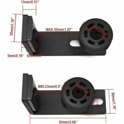 Fei Yu Ajustable Guide De Plancher Mur / Porte Guide Inférieur Pour Porte En Bois Coulissante, Noir -Portail Soldes Boutique 54994675 4