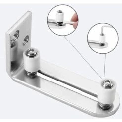 Fei Yu Guide Au Sol 2 Paquet Porte Coulissante Guide De Porte Montage Mural Roulements à Billes à Guidage Argent 11 Fei Yu Guide Au Sol 2 Paquet Porte Coulissante Guide De Porte Montage Mural Roulements à Billes à Guidage Argent -Portail Soldes Boutique 54994680 5
