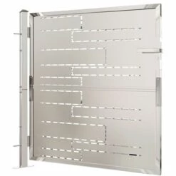 VidaXL Portail De Jardin 100x100 Cm Acier Inoxydable - Argent -Portail Soldes Boutique 55020693 4