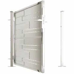 VidaXL Portail De Jardin 100x100 Cm Acier Inoxydable - Argent -Portail Soldes Boutique 55020693 5
