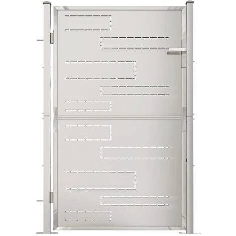 VidaXL Portail De Jardin 100x150 Cm Acier Inoxydable - Argent 3 VidaXL Portail De Jardin 100x150 Cm Acier Inoxydable - Argent