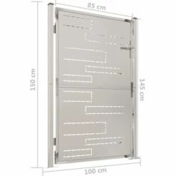 VidaXL Portail De Jardin 100x150 Cm Acier Inoxydable - Argent 9 VidaXL Portail De Jardin 100x150 Cm Acier Inoxydable - Argent -Portail Soldes Boutique 55020695 3