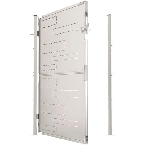 VidaXL Portail De Jardin 100x150 Cm Acier Inoxydable - Argent 7 VidaXL Portail De Jardin 100x150 Cm Acier Inoxydable - Argent – Image 5