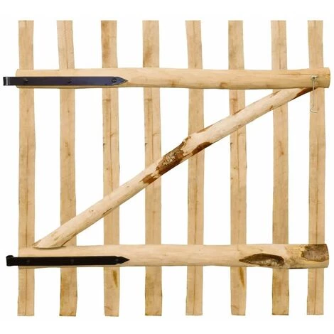 TALKEACH 100x100 Cm Portillon De Cl?ture Simple Bois De Noisetier 3 TALKEACH 100x100 Cm Portillon De Cl?ture Simple Bois De Noisetier