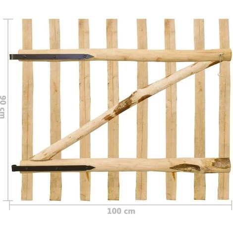GROSMONDE 100x90 Cm Portillon Simple De Cl?ture Bois De Noisetier 4 GROSMONDE 100x90 Cm Portillon Simple De Cl?ture Bois De Noisetier – Image 2