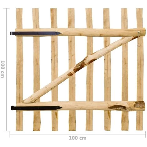 GROSMONDE 100x100 Cm Portillon De Cl?ture Simple Bois De Noisetier 4 GROSMONDE 100x100 Cm Portillon De Cl?ture Simple Bois De Noisetier – Image 2