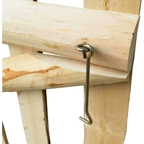 GROSMONDE 100x100 Cm Portillon De Cl?ture Simple Bois De Noisetier 7 GROSMONDE 100x100 Cm Portillon De Cl?ture Simple Bois De Noisetier – Image 5