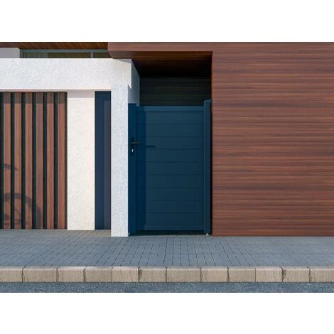 VENTE-UNIQUE.COM Portillon Battant Aluminium Plein L103 X H166 Cm Anthracite NAZARIO - Gris Anthracite 3 VENTE-UNIQUE.COM Portillon Battant Aluminium Plein L103 X H166 Cm Anthracite NAZARIO - Gris Anthracite