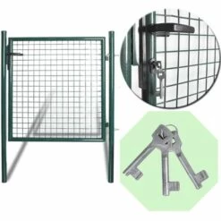 GROSMONDE 100 X 150 Cm Portail De Cl?ture à Porte Simple Acier Enduit De Poudre 9 GROSMONDE 100 X 150 Cm Portail De Cl?ture à Porte Simple Acier Enduit De Poudre -Portail Soldes Boutique 56525796 3