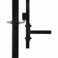 GROSMONDE 1x1,2 M Portillon Simple Porte Avec Dessus Arqué Acier Noir -Portail Soldes Boutique 56624111 4