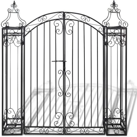 GROSMONDE 122 X 20,5 X 134 Cm Portillon Ornemental De Jardin Fer Forgé 5 GROSMONDE 122 X 20,5 X 134 Cm Portillon Ornemental De Jardin Fer Forgé – Image 3
