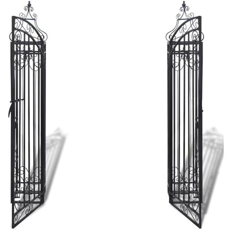 GROSMONDE 122 X 20,5 X 134 Cm Portillon Ornemental De Jardin Fer Forgé 6 GROSMONDE 122 X 20,5 X 134 Cm Portillon Ornemental De Jardin Fer Forgé – Image 4