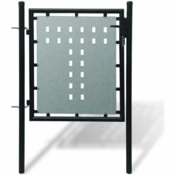 GROSMONDE 100x125 Cm Portail Simple De Cl?ture Noir