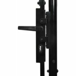 INLIFE Portillon Simple Porte Avec Dessus à Pointe Acier 1x1,5 M Noir -Portail Soldes Boutique 56630260 4