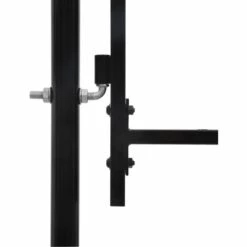 INLIFE Portillon Simple Porte Avec Dessus Arqué Acier 1x1 M Noir -Portail Soldes Boutique 56630937 3