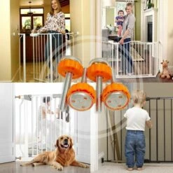 CHANCEY Lot De 4 Protections Murales De Portail Pour Escaliers, Cuisine, Portes D'animaux Domestiques,SEMAket,orange -Portail Soldes Boutique 56773367 5