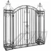 NOVA Garde Garden Gate Iron Ornemental 122x20.5x134 Portillon Ornemental De Jardin Fer Forgé 122 X 20,5 X 134 Cm