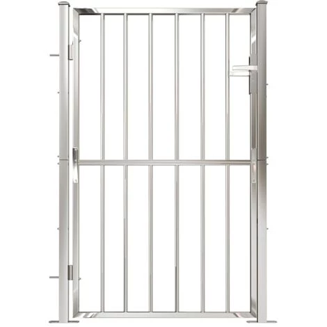 TRUE DEAL Portail De Jardin 100x150 Cm Acier Inoxydable 5 TRUE DEAL Portail De Jardin 100x150 Cm Acier Inoxydable – Image 3