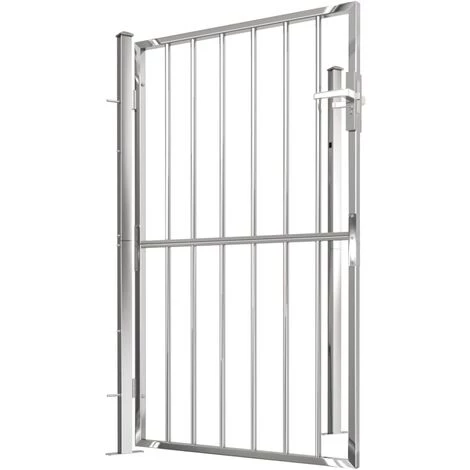 TRUE DEAL Portail De Jardin 100x150 Cm Acier Inoxydable 6 TRUE DEAL Portail De Jardin 100x150 Cm Acier Inoxydable – Image 4