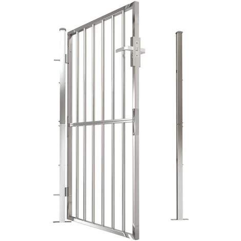 TRUE DEAL Portail De Jardin 100x150 Cm Acier Inoxydable 7 TRUE DEAL Portail De Jardin 100x150 Cm Acier Inoxydable – Image 5