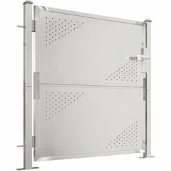 TRUE DEAL Portail De Jardin 100x100 Cm Acier Inoxydable 9 TRUE DEAL Portail De Jardin 100x100 Cm Acier Inoxydable -Portail Soldes Boutique 57832484 3