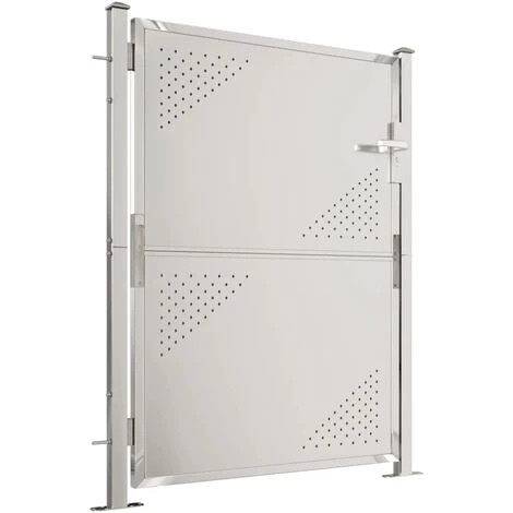 TRUE DEAL Portail De Jardin 100x125 Cm Acier Inoxydable 5 TRUE DEAL Portail De Jardin 100x125 Cm Acier Inoxydable – Image 3