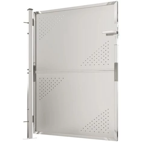 TRUE DEAL Portail De Jardin 100x125 Cm Acier Inoxydable 6 TRUE DEAL Portail De Jardin 100x125 Cm Acier Inoxydable – Image 4