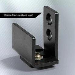 FLYME Quincaillerie Fixée Au Mur Avec Guide De Porte De Grange Coulissante En Acier Au Carbone Noir Pour Guidage Au Sol Pour Usage Intensif -Portail Soldes Boutique 57882324 3