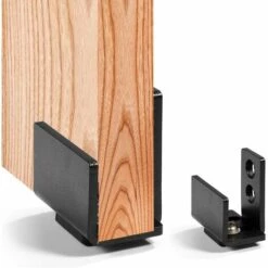 FLYME Quincaillerie Fixée Au Mur Avec Guide De Porte De Grange Coulissante En Acier Au Carbone Noir Pour Guidage Au Sol Pour Usage Intensif -Portail Soldes Boutique 57882324 5