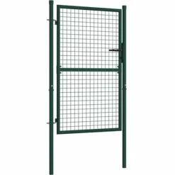 INLIFE Portail De Clôture Acier 100x125 Cm Vert