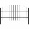 INLIFE 144941 Garden Fence With Spear Top Steel 1,7 M Black 2 INLIFE 144941 Garden Fence With Spear Top Steel 1,7 M Black -Portail Soldes Boutique 58274386 1