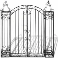 INLIFE Portillon Ornemental De Jardin Fer Forgé 122 X 20,5 X 134 Cm
