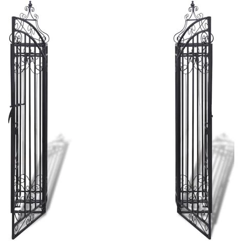 INLIFE Portillon Ornemental De Jardin Fer Forgé 122 X 20,5 X 134 Cm 5 INLIFE Portillon Ornemental De Jardin Fer Forgé 122 X 20,5 X 134 Cm – Image 3