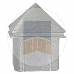 PORTAC Chapeau Pyramidal 40x40 En Aluminium | Brut - Brut