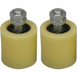 TINOR M12 48 X 50mm Roue De Guidage De Roulement à Rouleaux En Acier PP Avec Insert De Roulement 6201 Pour Porte électrique Pack De 2