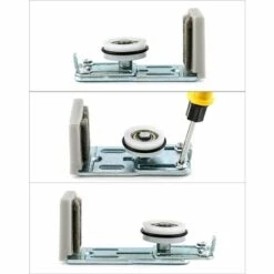 TINOR Porte Guide Inférieur, Ajustable Guide De Plancher, Roues Anti-rayures Avec Roulement à Billes, Pour Porte Coulissante à Cadre, Argent, 2 Pièces（Gamme De Réglage：10mm-35mm） -Portail Soldes Boutique 59146161 3