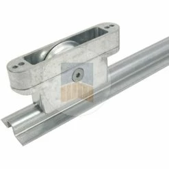 PORTAC Galet En Inox Gorge U Sur Chape Zamak En Applique Anti-pincement. | Acier - Brut - Brut