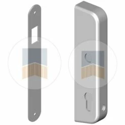 PORTAC Boîtier Aluminium Avec Gâche Inox Pour Serrure Derrière Le Cadre | 30