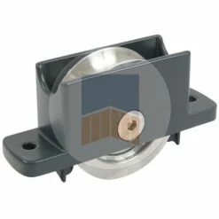 PORTAC Galet En Acier Gorge U Sur Chape Compacte Zamak à Encastrer Ou En Applique | Acier - Brut - Brut