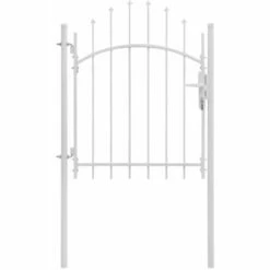 NOVA Porte De Jardin En Porte D'acier Pour Les étrangers Blancs Taille : 1x1,75 M