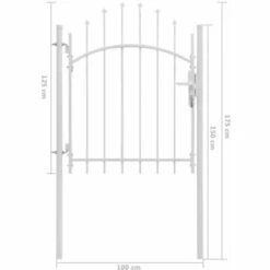 NOVA Porte De Jardin En Porte D'acier Pour Les étrangers Blancs Taille : 1x1,75 M -Portail Soldes Boutique 59995299 5