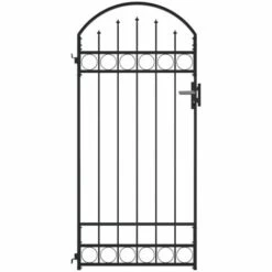 NOVA 89x200 Cm Gate De Clôture En Acier Noir Cm