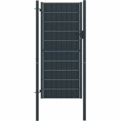 INLIFE Portail De Clôture PVC Et Acier 100x204 Cm Anthracite
