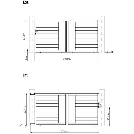 VENTE-UNIQUE.COM Portail Coulissant Aluminium Semi Ajouré à Motifs L374 X H180 Cm Anthracite GREGOR - Gris Anthracite 7 VENTE-UNIQUE.COM Portail Coulissant Aluminium Semi Ajouré à Motifs L374 X H180 Cm Anthracite GREGOR - Gris Anthracite – Image 5