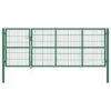 FIMEI Portail De Clôture De Jardin Avec Poteaux 350x120 Cm Acier Vert -Portail Soldes Boutique 60747152 1