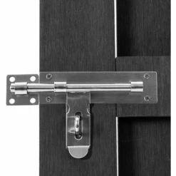 FIMEI Portillon WPC 100x120 Cm Gris -Portail Soldes Boutique 60967319 4