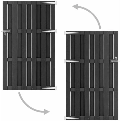 FIMEI Portillon WPC 100x170 Cm Gris 4 FIMEI Portillon WPC 100x170 Cm Gris – Image 2