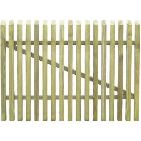 FIMEI Porte De Jardin En Piquets Bois De Pin Imprégné 100 X 75 Cm 5 FIMEI Porte De Jardin En Piquets Bois De Pin Imprégné 100 X 75 Cm – Image 3