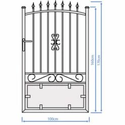 VENTE-UNIQUE.COM Portillon Battant Aluminium Ajouré L100 X H170 Cm Noir NERBIS - Noir -Portail Soldes Boutique 61445135 4